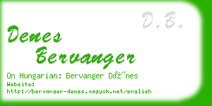 denes bervanger business card